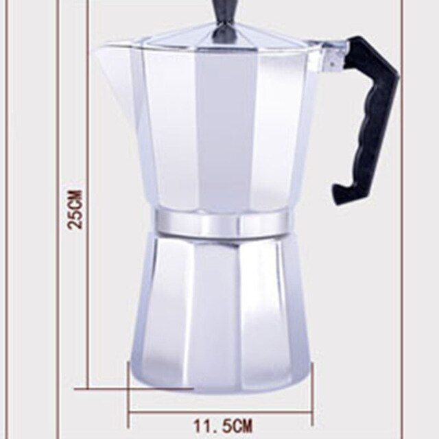 Yoholoo italialainen moka kahvipannu mokka liesi espresso kahvi kahvila perkolaattori cezve geysir latte kahvinkeitin: 600ml