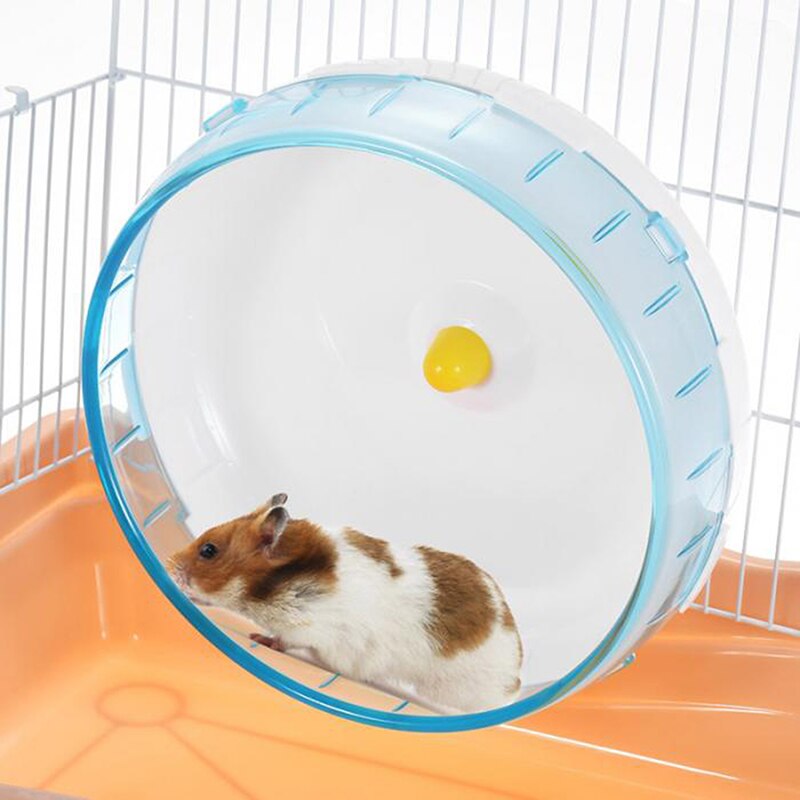 Hamster løpeskive leketøy stille roterende joggehjul kjæledyr sportshjul leker 2 farger