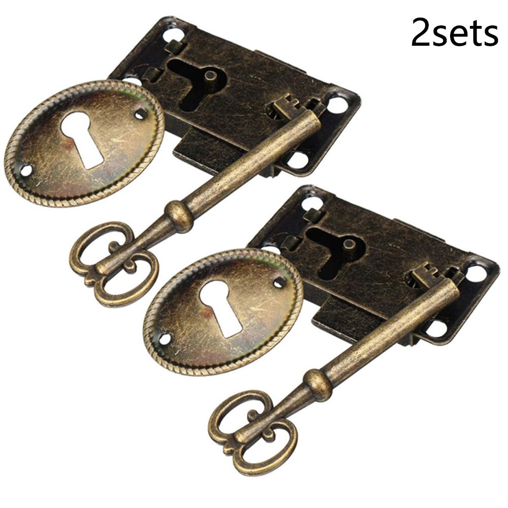 Door Lock With Key Tool Decorative Cover Home 6pcs Replacement Antique