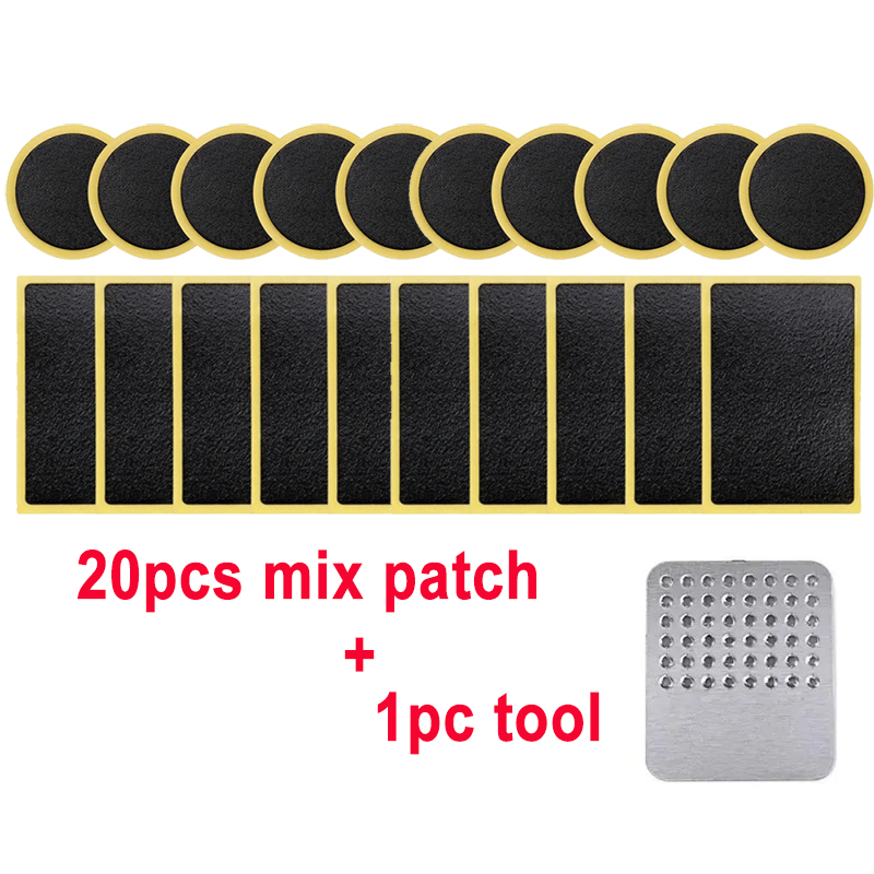 10-20 stücke Fahrrad Reifen reparatur werkzeug set Kleber-freies Reifen Patches Fahrrad Reifen Patch Werkzeug Kein-kleber Kleber schnell Trocknend Fahrrad Zubehör: Armee Grün