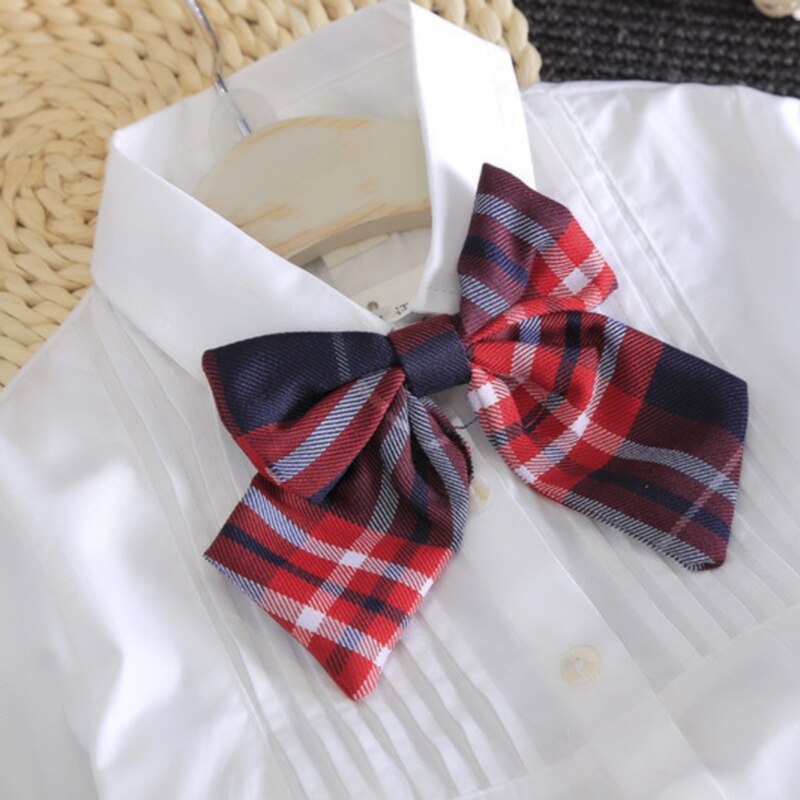 Conjunto de 2 unidades de ropa para niña pequeña, trajes escolares, faldas plisadas, camisas blancas para niña, faldas a cuadros, uniforme escolar de princesa