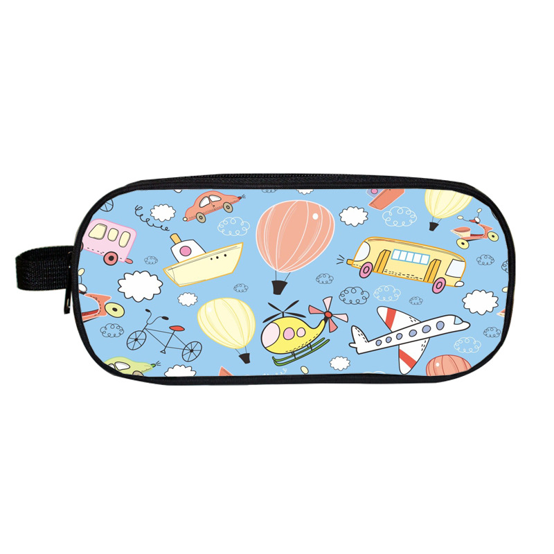 Cartoon DIY Pencil Case Kawaii Stationery Space Astronaut Alien Pen Bags For Boys Double Layer Kid School Pencil Cases: 14