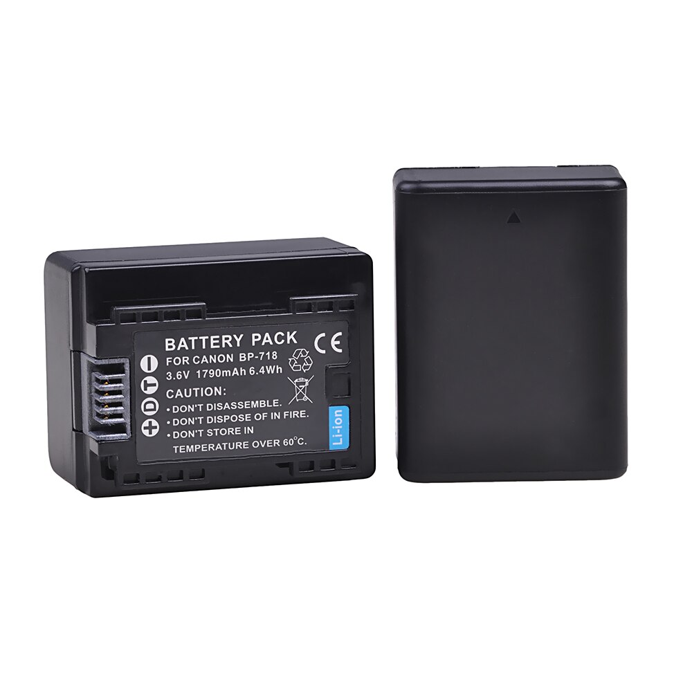 2Pcs BP-718 BP718 Battery for Canon BP 718 BP-727 BP-709 CG-700 VIXIA HF M50 M500 M52 R300 R32 R40 R42 R50 R52 R500 battery
