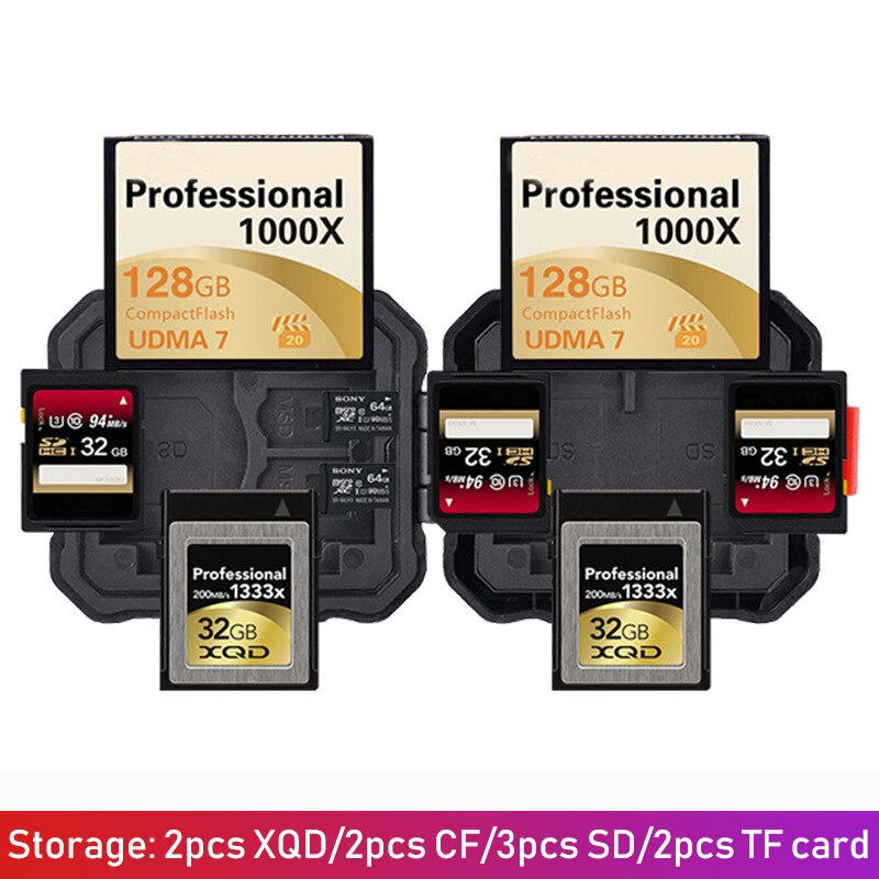 Camera Memory Card Storage Water-Resistant Case for SD/Micro SD/TF/CF/XQD Cards