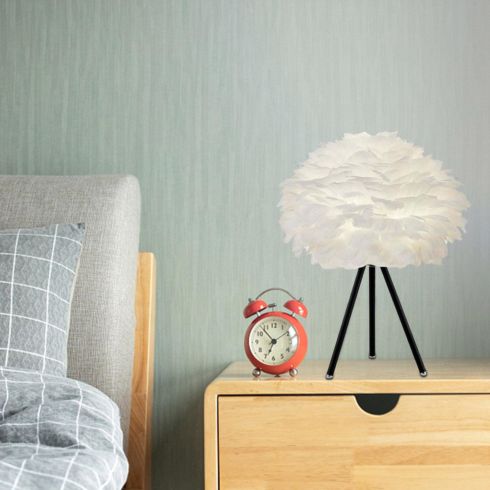 Pantalla de lámpara de plumas nórdicas, cubierta de lámpara de escritorio de techo para el hogar, sala de estar, dormitorio, accesorios de iluminación de oficina