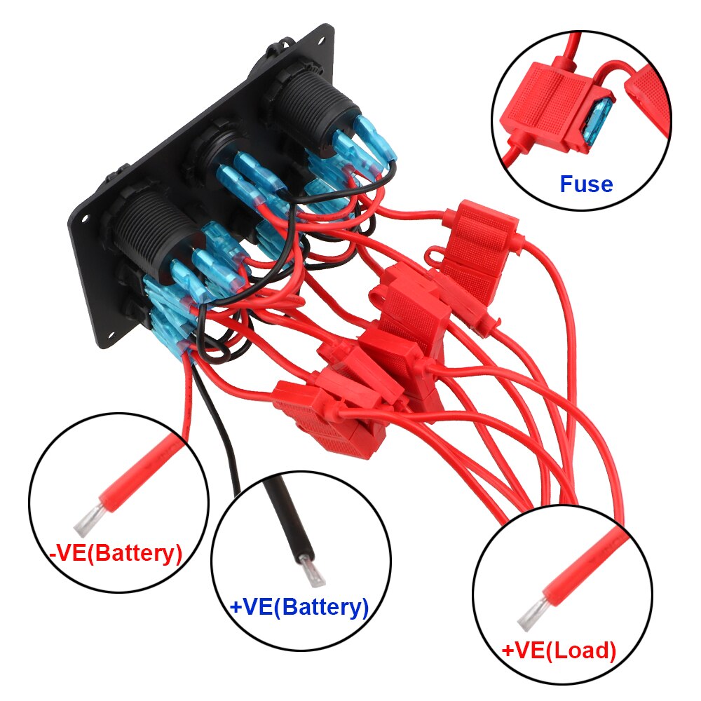 12-24V 8 Gang Sigarettenaansteker Dual Usb Voor Auto Boot Rv Vrachtwagen Atv Utv Camper Caravan schakelaar Aardlekschakelaar