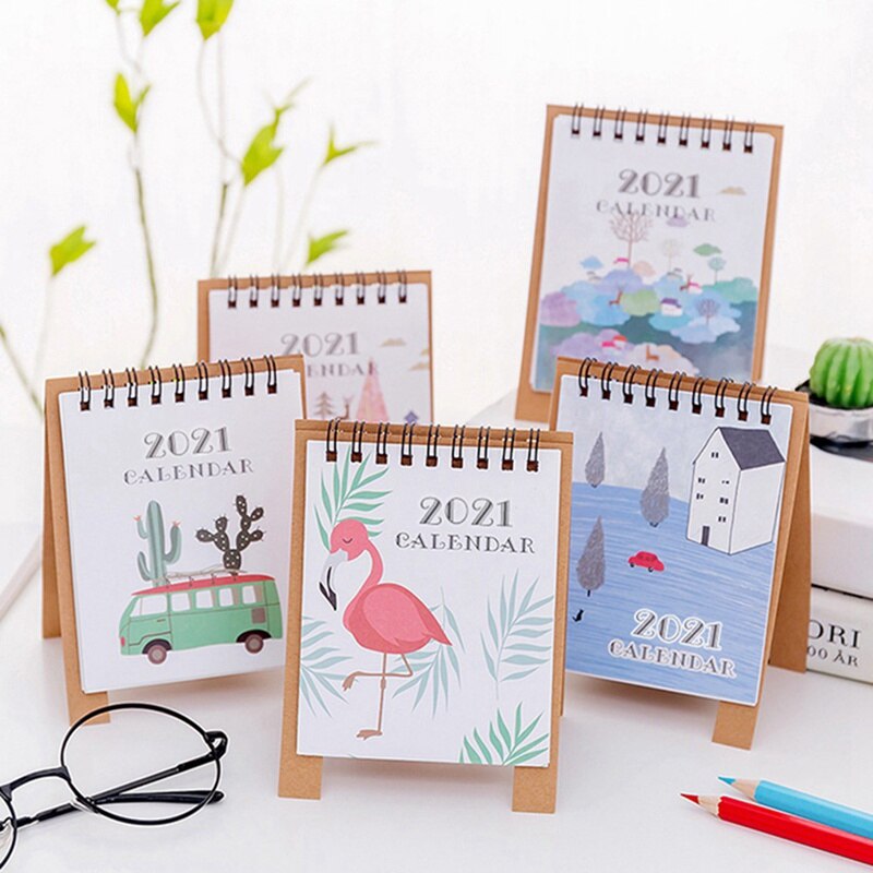 small minimalist mini desktop desk calendar cartoon memorable small calendar calendar