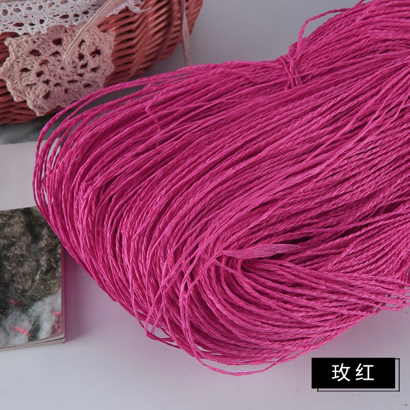 Sommerhue garn garn til strik 500 g/ lot raffia halmgarn hæklegarn til håndlavede hatte kurve håndværk: V