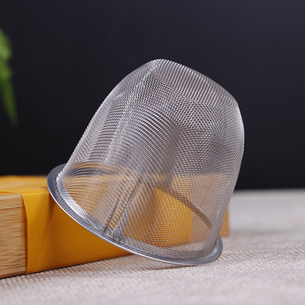 mesh teinfuser gjenbrukbar te sil diameter 5.1-9cm rustfritt stål tekanne blad krydder filter drikkevarer kjøkkenverktøy