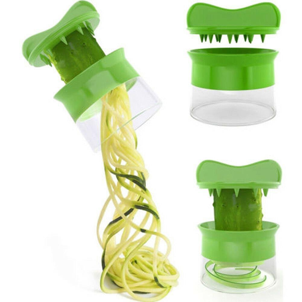 Diy køkken vegetabilsk frugt spiral skiver spiralizer værktøj gadget maker køkken spaghetti rivere nudelpasta courgette  t0 u 5