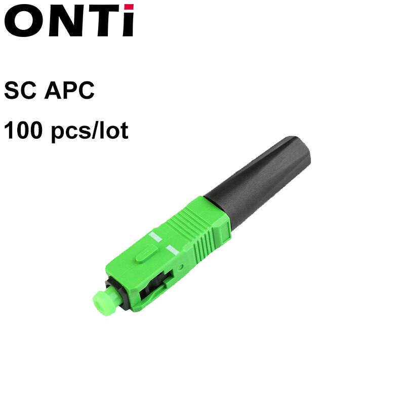 ONTi – connecteur rapide FTTH SC APC, Fiber optique monomode SC UPC, adaptateur rapide, queue droite: 100pcs SC APC