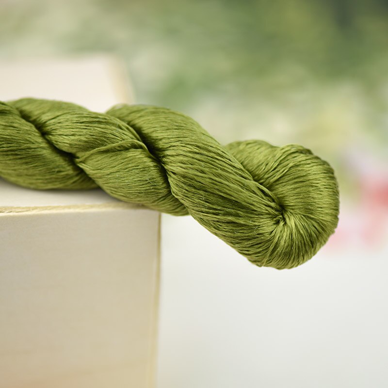 silk embroidery thread / 100% silk thread /hand embroidery embroider cross stitch/artichoke green/8 pure colors: 4