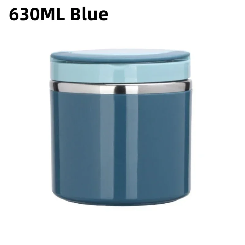 630/1000ml Food Thermal Jar Insulated Soup Cup Thermos Containers Stainless Steel Lunch Box Thermo Keep for School Children: Silver