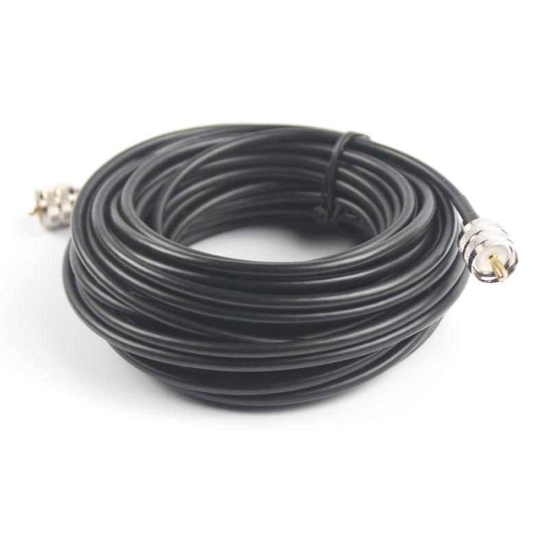 15M RG58/U Coaxkabel Radio Antenne Kabel Uhf PL-259 Connector Adapter 50Ω Verlies Twee-weg Radio voor Station Ham Radio Cb Amateur