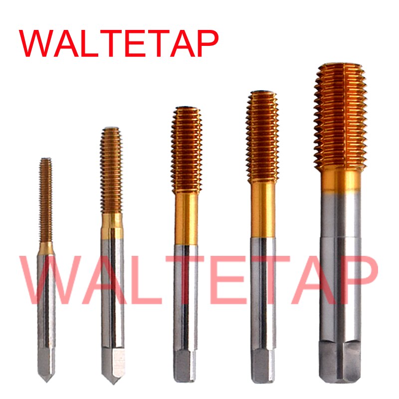 WALTETAP HSSE With Tin Fine Thread Left Hand Forming Tap M4 M5 M6 M8 M10 X0.5L X0.75L X1L Machine Screw Threads Roll taps