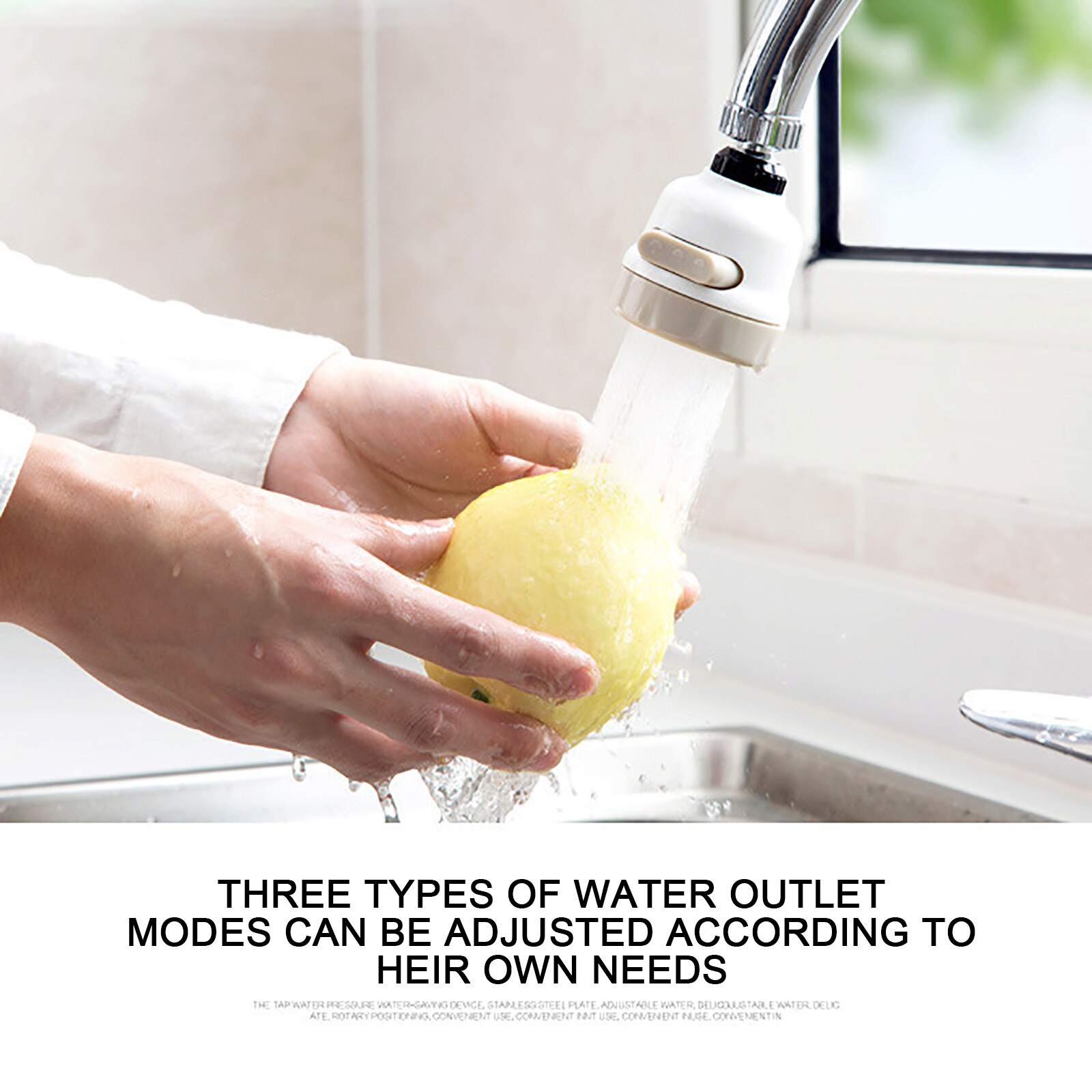 Keuken Kraan Extender Beweegbare Flexibele Tap Kraan Hoofd Douche Diffuser Draaibare Mondstuk Verstelbare Booster Kraan Adapter