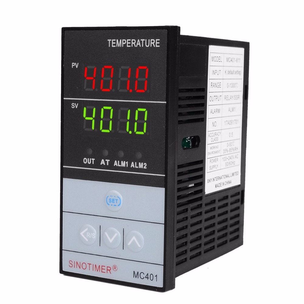 SINOTIMER Short Shell Input PID Temperature Controller Thermostat Temperature Regulator SSR Relay Output Heat Cool Alarm