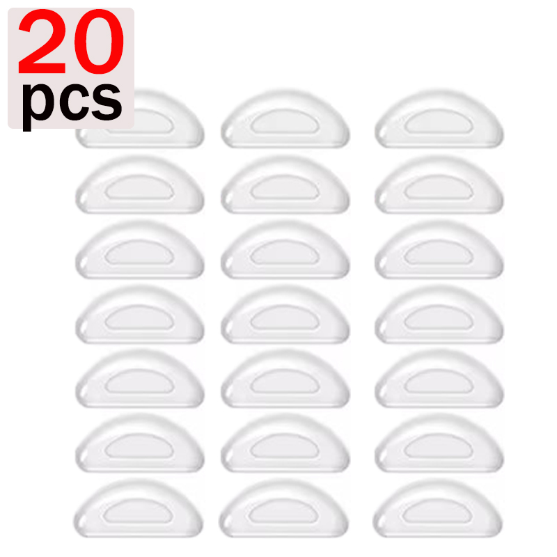10/60pcs Glasses Nose Pads Adhesive Silicone Nose Pads Non-slip Transparent Nosepads for Glasses Eyeglasses Eyewear Accessories: Ivory