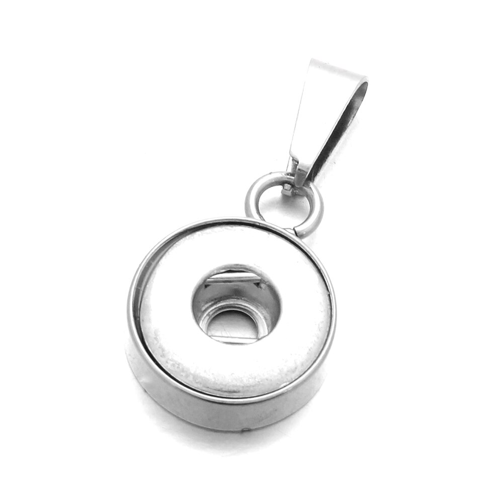 10 stuks/partij drukknopen sieraden vinden roestvrij staal zilverkleur 18mm 12mm drukknopen diy accessoires voor diy drukknopen hanger ketting