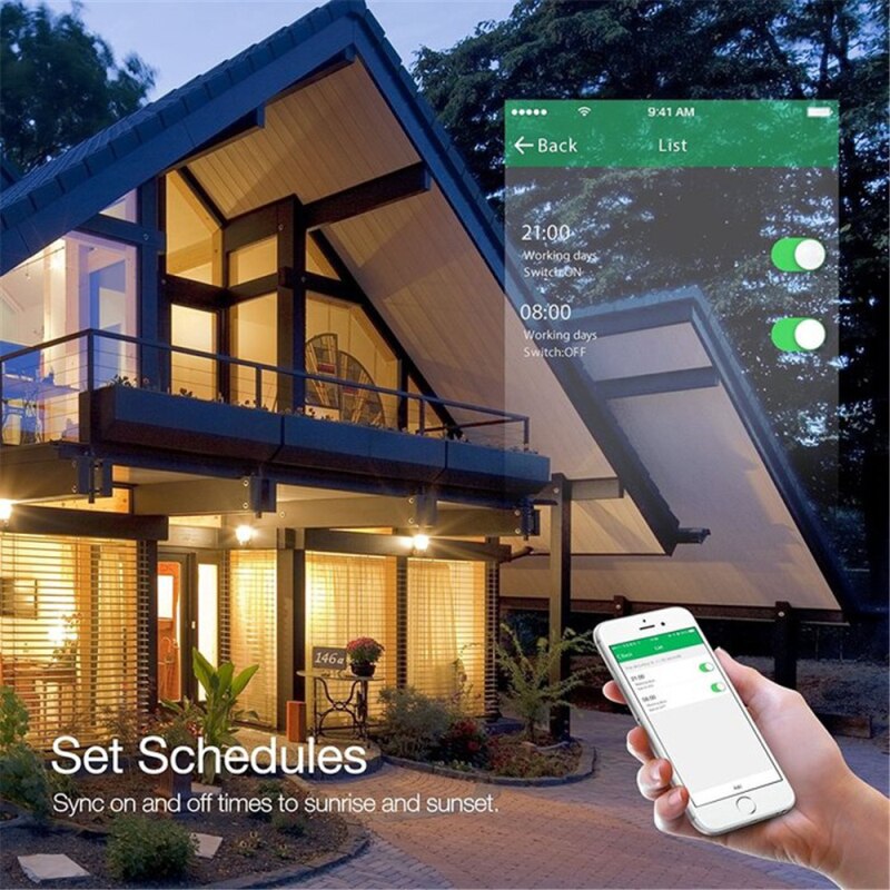 Smart Home Life WiFi Smart Plug Outlet 2 In 1 Tuya Remote Control Home Appliances Works With Alexa Google Home No Hub Required