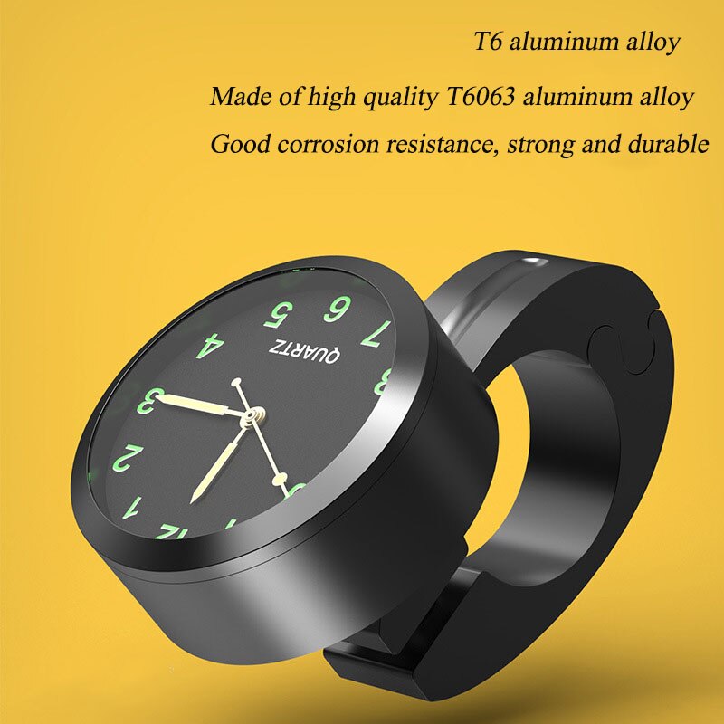 Reloj Universal para manillar de motocicleta, montaje de barra de agarre de mano, Dial, resistente al agua, para Scooter, bicicleta, ATV, 7/8&quot;