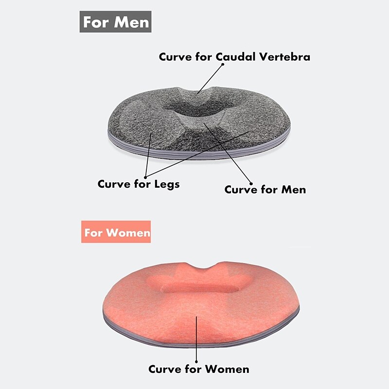 PurenLatex Summer Ice Cold Gel Memory Foam Office Chair Cushion Car Seat Coccyx Comfort Hemorrhoids Treat Post Surgery Pillow