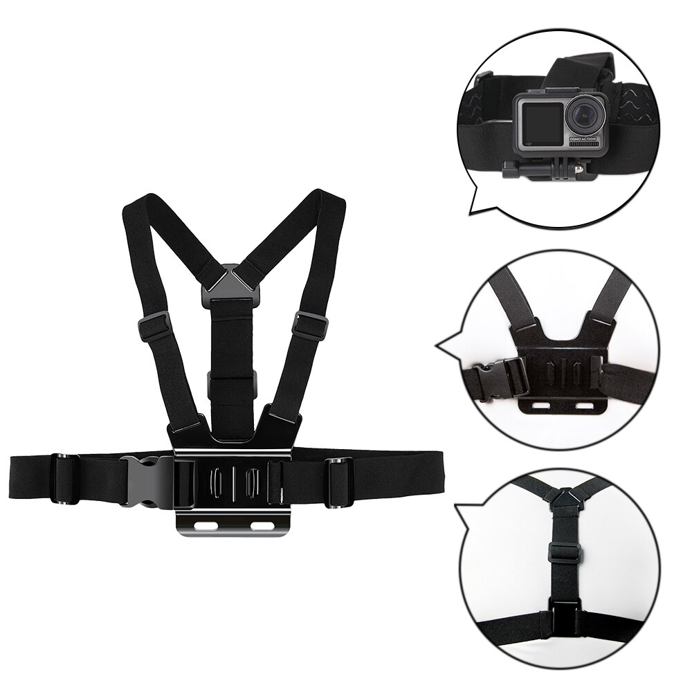 Shoulder Chest Strap Mount Holder Black Durable Ultra Belt Sport Mount Chest Strap Adjustable Cycling Portable For Camera