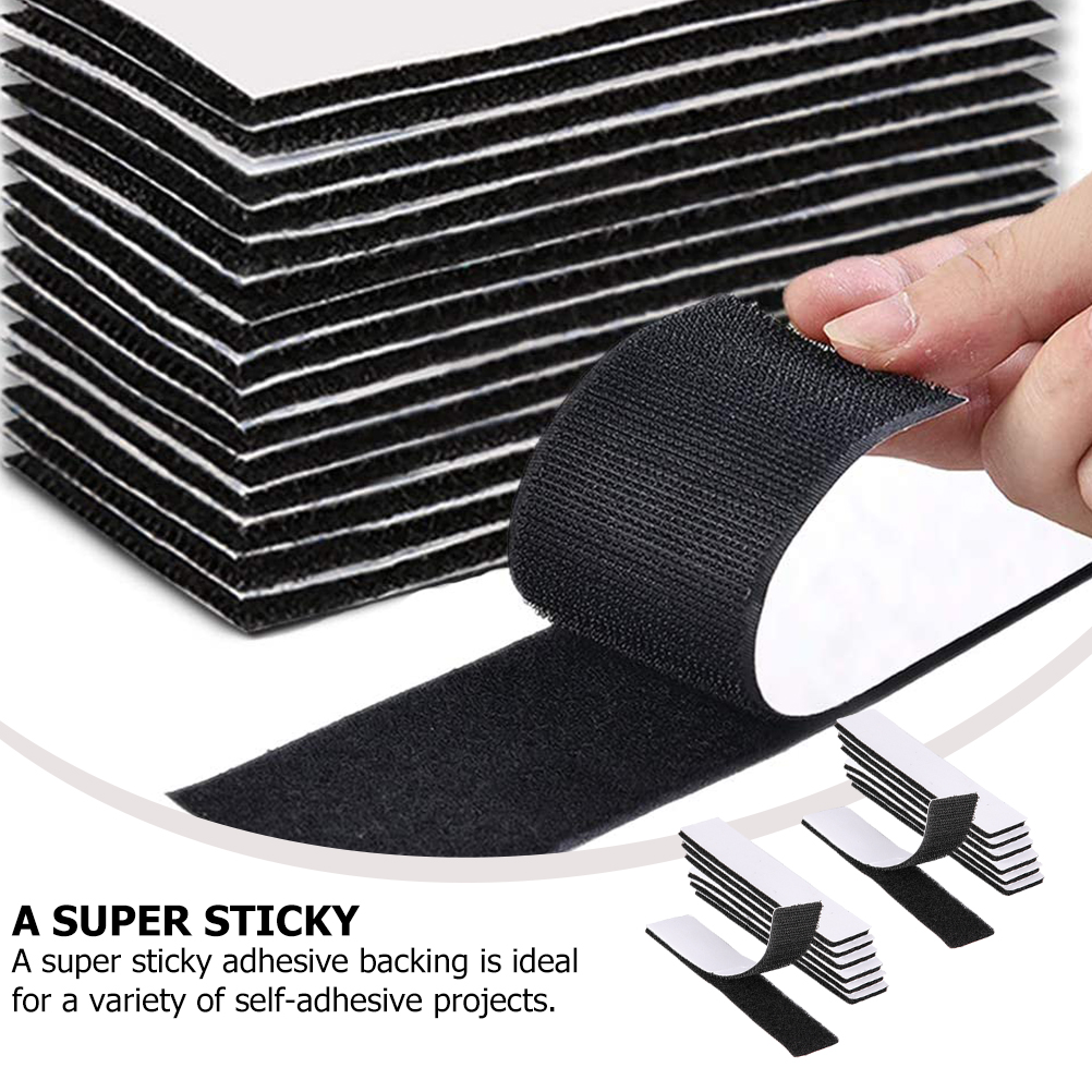 25 Pcs Double-sided Self-adhesive Hook and Loop Strap Home Decoration Supplies