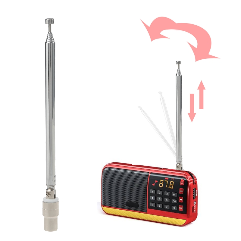 Telescopic Aerial Antenna Universal 7 Section TV Radio HDTV Antenna Receiver Telescopic Aerial Antenna Replacement