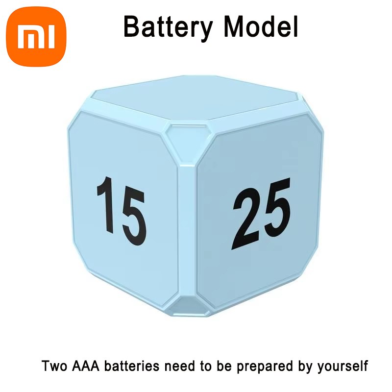 Xiaomi mini digital timer kubtimer gravitationssensor vändande led-display 4 förinställda tider dubbla lägen väckarklocka elektronisk timer: Vit