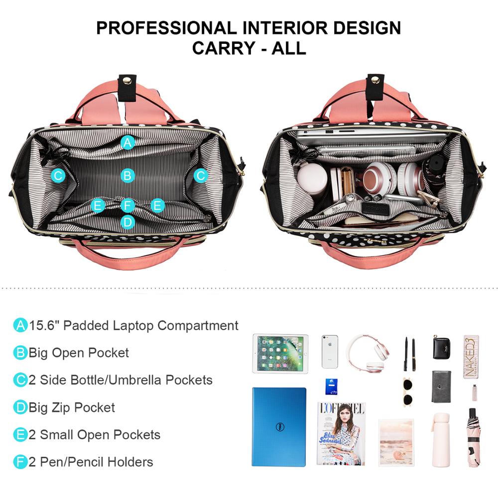 LOVEVOOK women bag laptop backpacks multifunctional canvas backpacks unisex waterproof anti-thieft backpacks for school/work