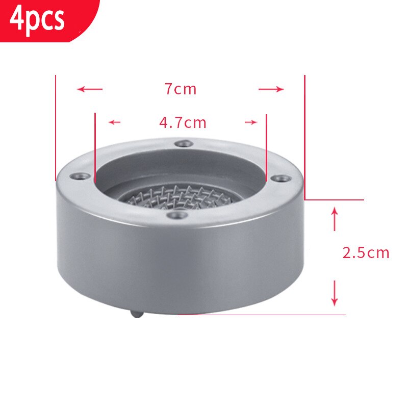 4PCS Anti Vibration Mats for Washing Machine Rubber Mat Support Machine Dryer Rubber Pad Adjustable Non-Slip Pad Floor Protector: Small grey-4pcs