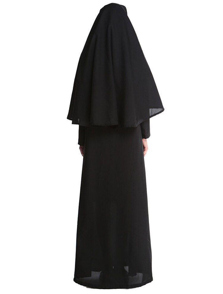 Hermana adulta traje de monja mujeres virgen religioso monja vestido de lujo