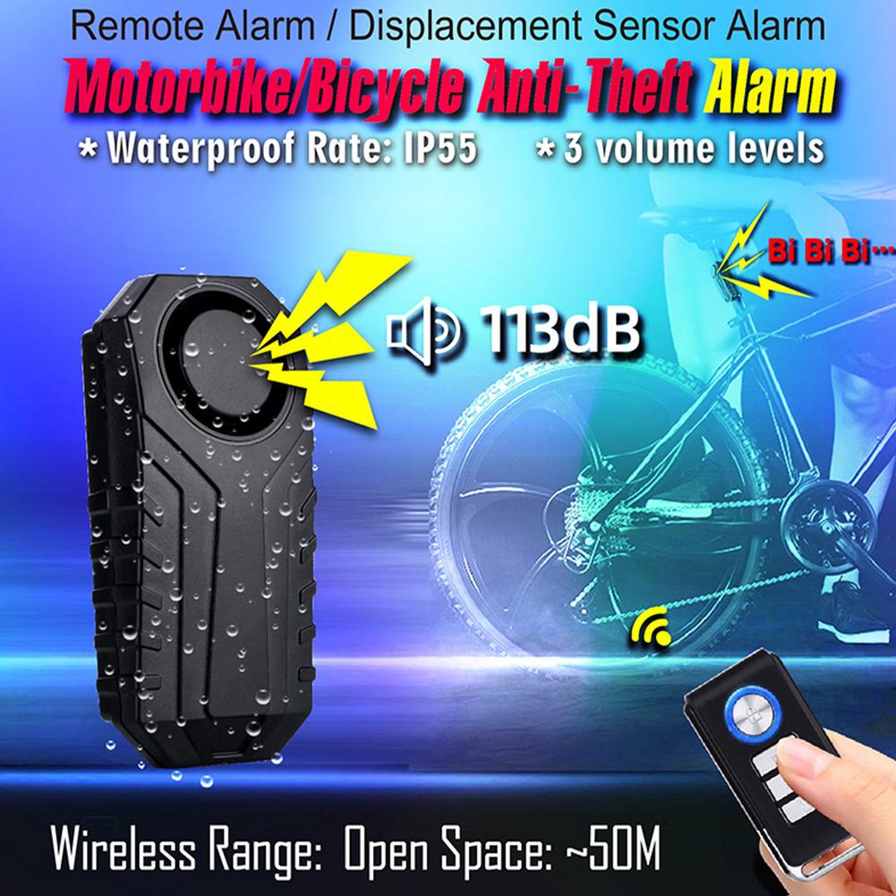 Remote Bike Alarm Wireless Control Warning Alarm Sensor Bicycle Vibration Electric Car Vehicle Security Anti-theft Motorcycle Ho