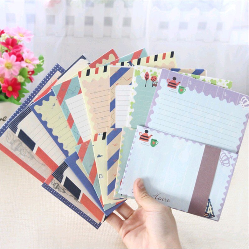 2PCS/PACK Navy Style 2pc Envelope 4pc Writing Letter Paper Office School Stationery Students Letter envelope