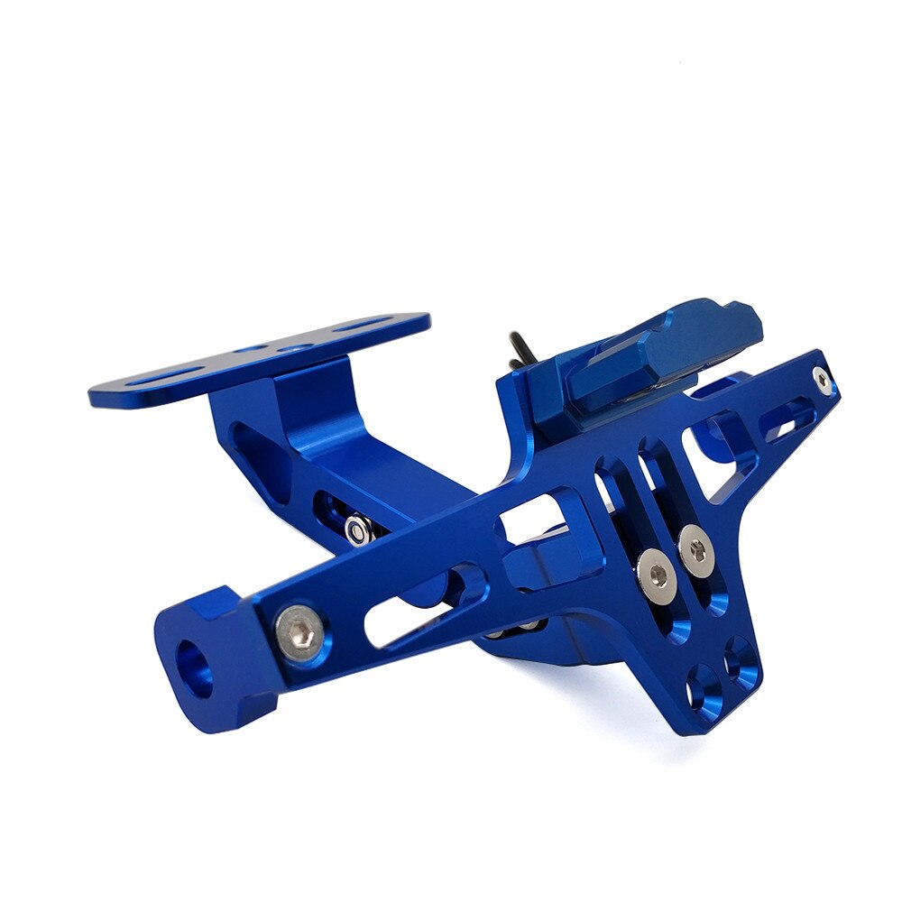 Soporte para matrícula LED de motocicleta placa de soporte de Moto marco Buell Yamaha para fz6 fz1 benelli trk 502 tnt 125 xmax 125: Azul