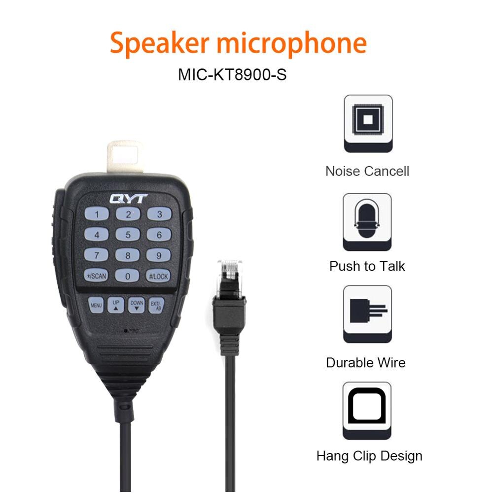 Original Handheld Microphone for QYT KT-5800 KT8900 KT-8900D KT-7900D KT-780 plus KT-980 plus Mobile Radio 10.00*7.00*5.00CM