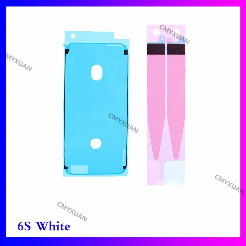 1Set Waterdichte Sticker Voor Iphone 6S 6Splus 7 7Plus 8 8 Plus Se Lcd-scherm frame Bezel Seal Tape Lijm + Batterij Sticker: 6S white