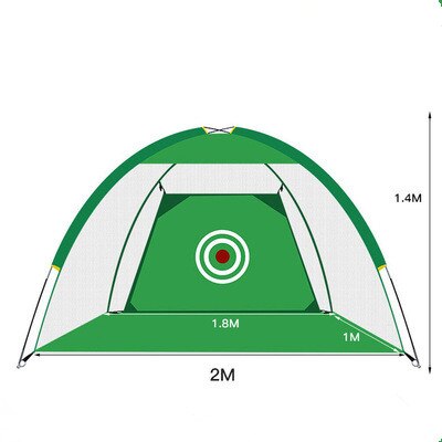 Inomhus 1/2m golf övningsnät tält golf slå bur trädgård gräsmark övningstält golf träningsutrustning mesh utomhus: 2 m gröna