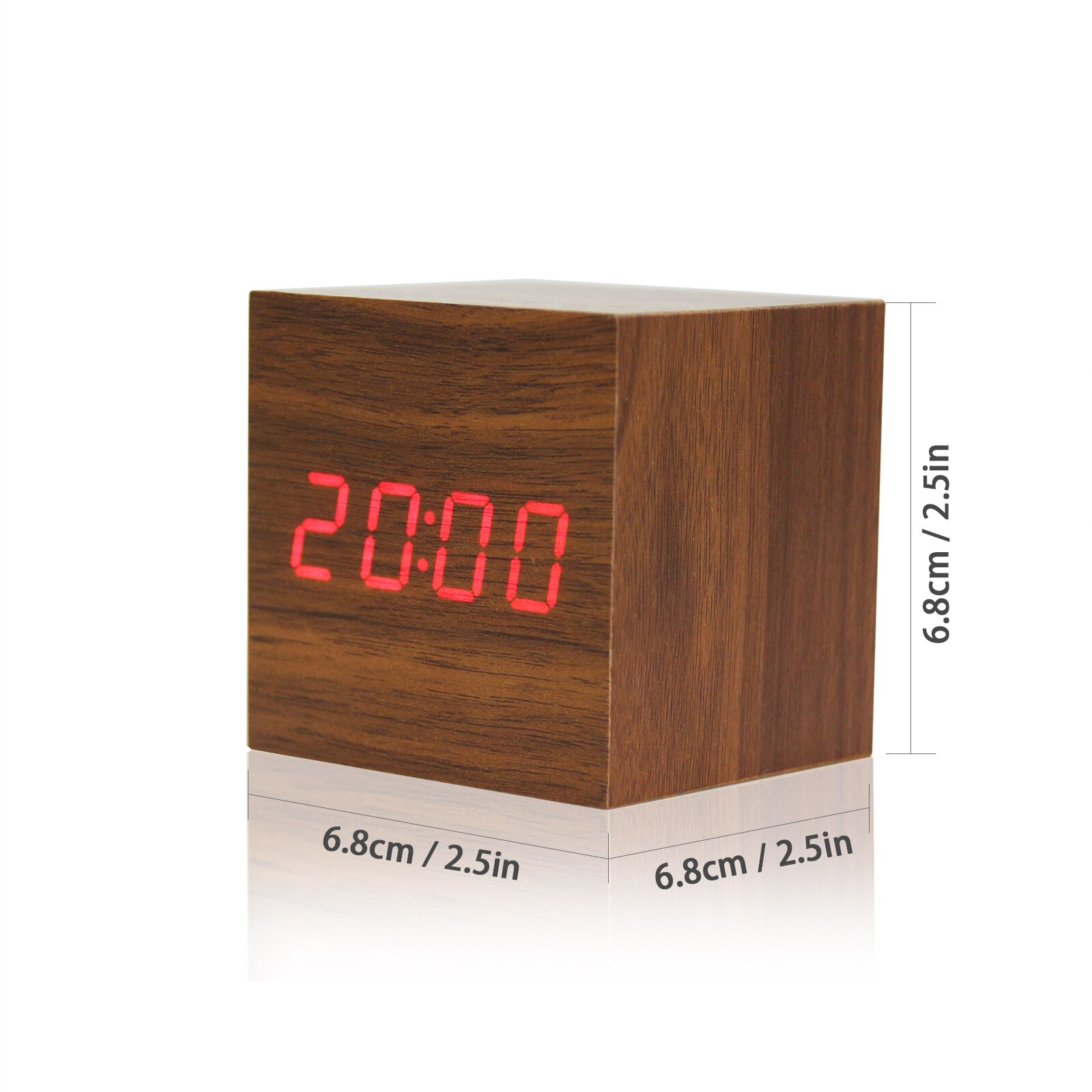 Led houten wekker horloge tafel stembesturing digitale houten despertador elektronische desktop usb/aaa aangedreven klokken tafeldecoratie