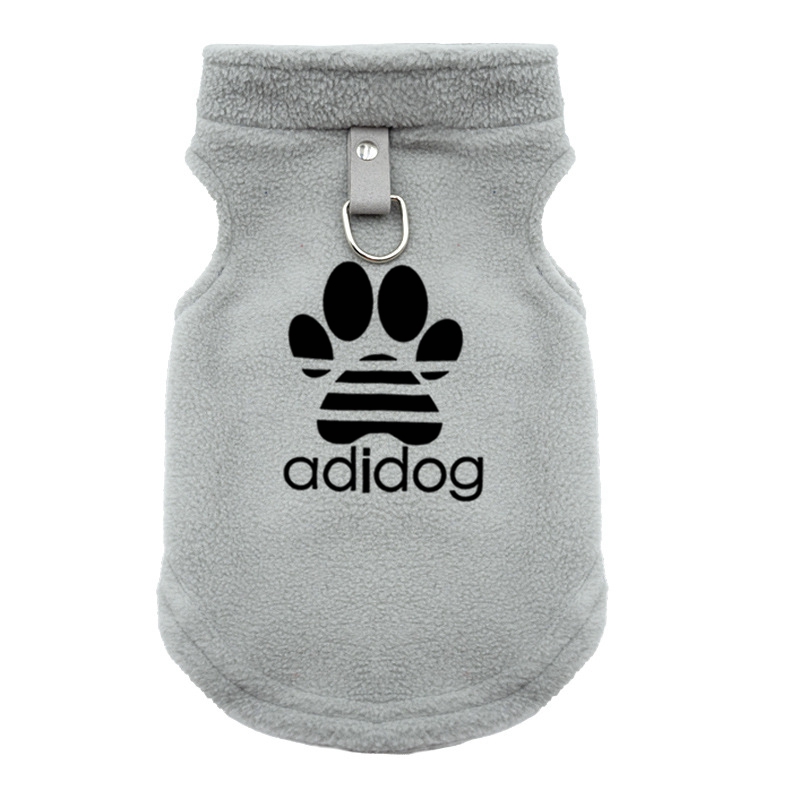 Soft Fleece Dog Clothes for Small Dogs Pull Ring Spring Autumn Winter Warm Pet Pullover French Bulldog Jacket Pug Coats