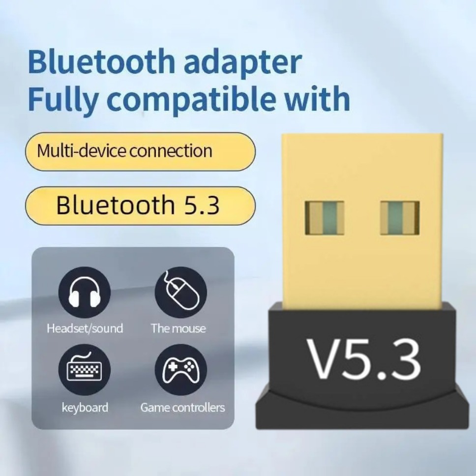 Usb bluetooth 5.3 adaptador sem fio bluetooth 5.1 dongle adaptador para computador portátil sem fio alto-falante receptor de áudio transmissor usb