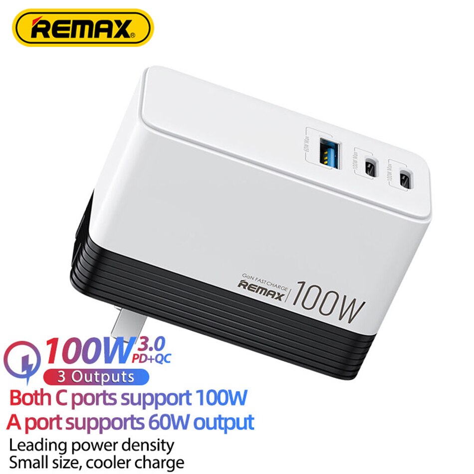 REMAX RP-U99 USB Lader 100W GaN Snellader PD Adapter voor Macbook Tablet
