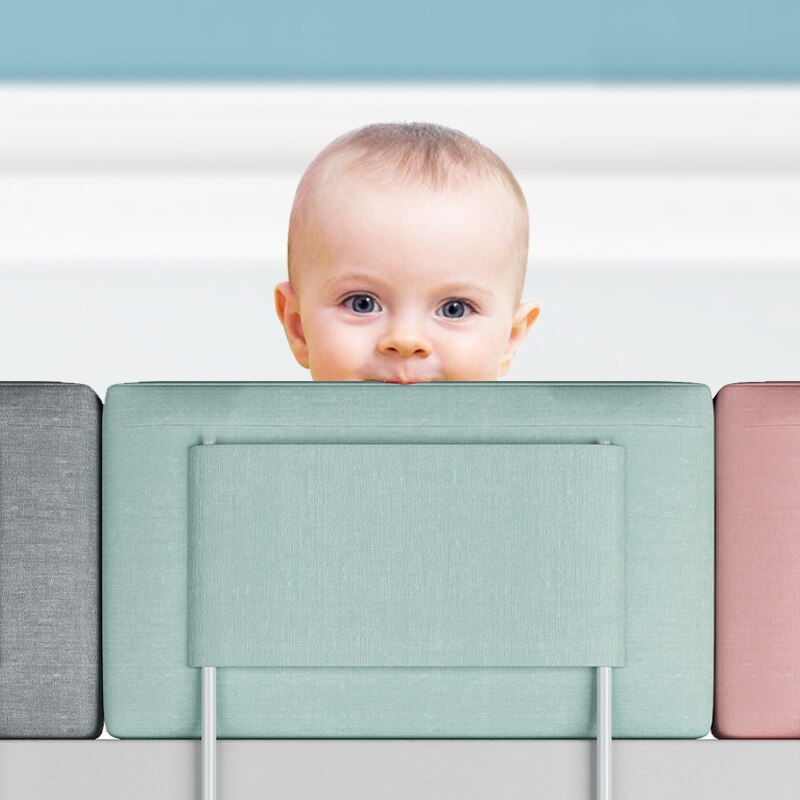 28cm Height Baby Bed Rail Guard Height Adjustable Anti-collision Guardrail Children's Bed Fence Bed General Soft Gate Crib Rail