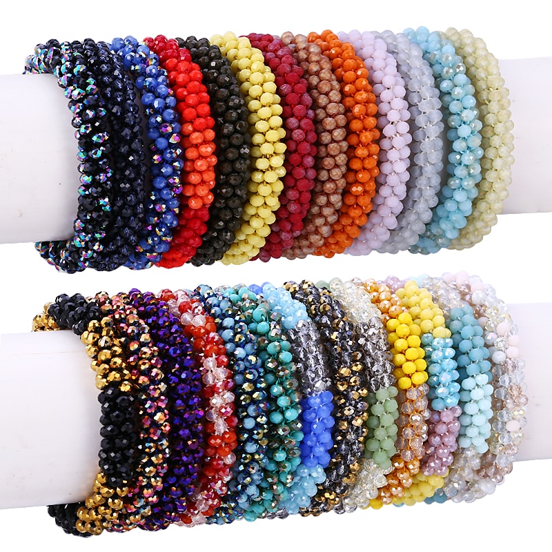 Multicolor Handgemaakte Gehaakte Glas Seed Bead Nepal Boho Armband
