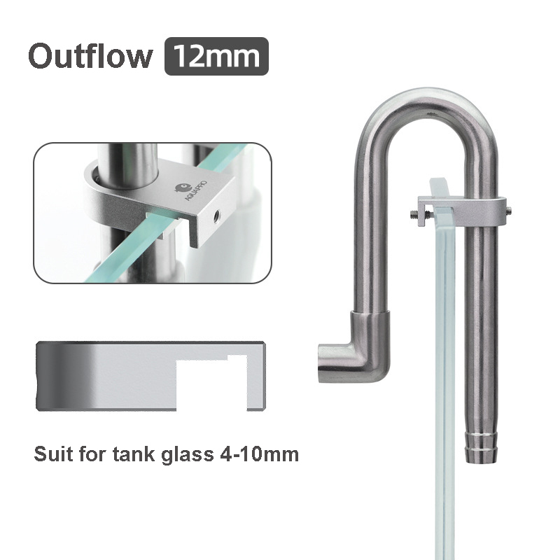 AQUAPRO-Mini tubos de espumadera de entrada y salida de acero inoxidable, filtración de peces y camarones, accesorios para acuario, filtro de salmuera Akvarium y camarones: Blanco