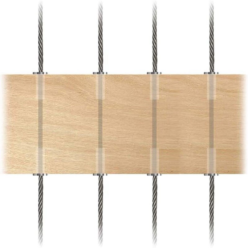 60Pcs Stainless Steel Protector Sleeves Protective Sleeves for 1/8 inch Wire Rope Cable Railing, DIY Balustrade T316