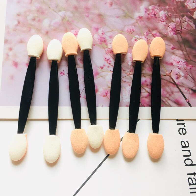 10 Stuks Make-Up Double-End Oogschaduw Eyeliner Borstel Handige En Mooie Applicator Spons Applicator Tool Te Dragen: 10pcs