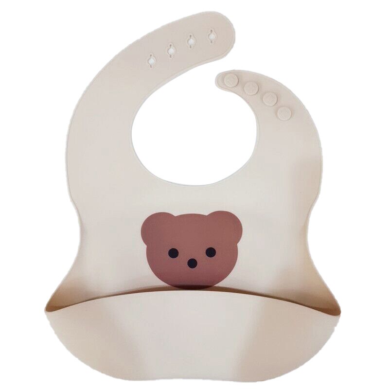 Juego de vajilla antideslizante para bebé, plato de silicona suave con ventosa, taza, baberos, cuchara y tenedor, sin BPA, 4/6/8 piezas platos platos para bebé: big bear