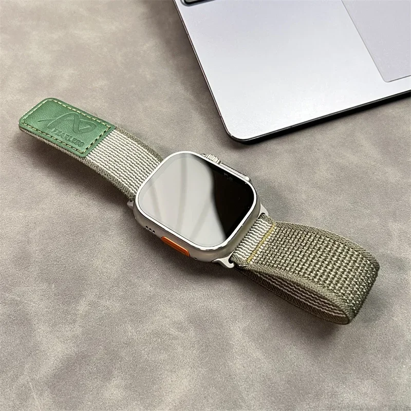 Trail Loop Strap For Apple Watch 46mm 49mm 41/45mm 44mm 42 40mm Nylon Bracelet Buckle iwatch Series 10 9 8 7 6 5 4 SE Ultra Band